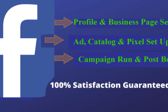 setup facebook ad, pixel,  catalog, and run campaign