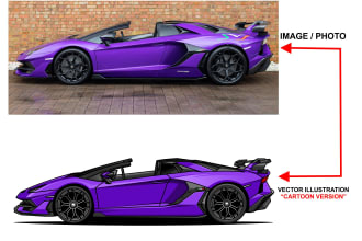 draw vector illustration of your car