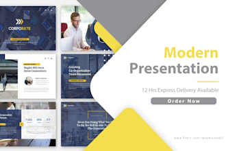 design a modern prezi or powerpoint presentation and pitch deck
