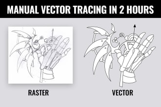professional manual vector tracing, logo conversion, and sketch to vector art