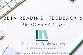 beta read and provide feedback on your book