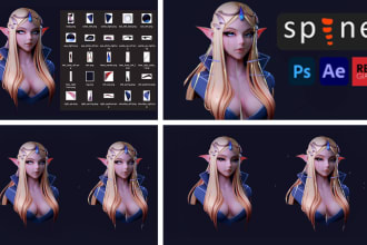 design and animate 2d game characters and sprite sheet, game art