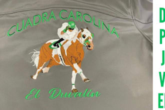 digitize logo for applique embroidery in pes, dst, jef files