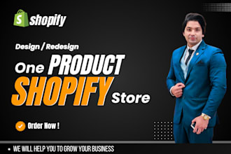 design a professional shopify one product store with top niche product