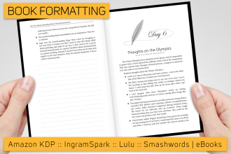 design book layout and formatting for print KDP ingram spark