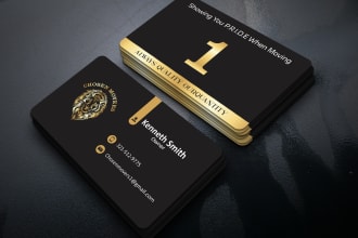 create luxury business card design with free qr code