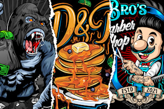 make a awesome illustration for merchandise