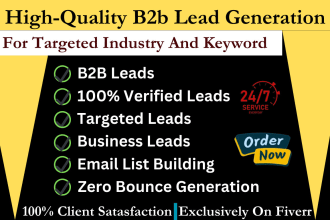 do b2b lead generation using sales navigator, linkedin research, prospect list