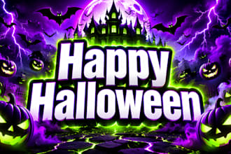 design halloween flyers, posters, tshirts, banner