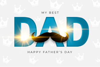 design fathers day social media posts banners and ads