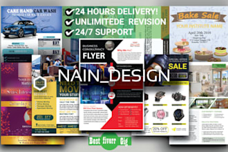 professionally design flyers, brochures and posters for you