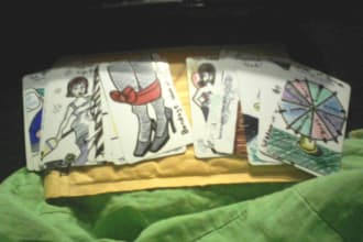 tarot reading with a handmade Tarot card sent to you