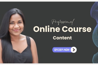 professionally write your online course content