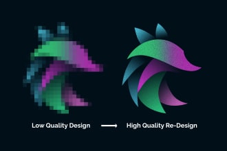 vector trace, redraw, convert your logo, image illustrations