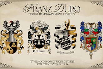 design luxury regal heraldic family crest coat of arms logo