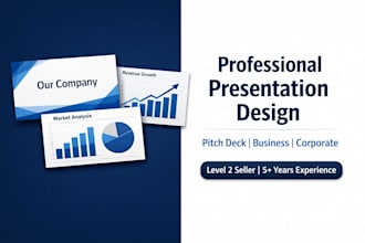 design a professional pitch deck for investors, startups and corporates