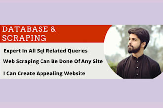 help sql, web scrape, automate, query, html css php, scrawler, python project