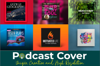 design unique podcast cover art