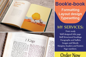 do book formatting layout design and typesetting