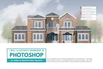 render photoshop elevations, plans, and sections