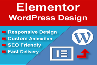 design elementor wordpress website with elementor pro