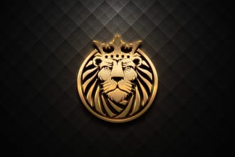 create a premium 3d gold plated logo for your company