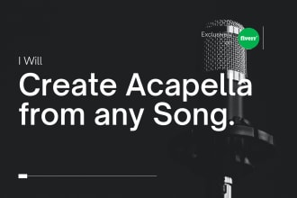 create acapella from any song or link under 24 hours