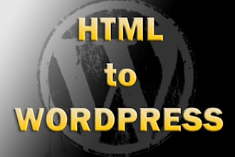 convert HTML to Wordpress theme
