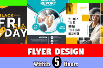 design a flyer, poster, banner for social media and website