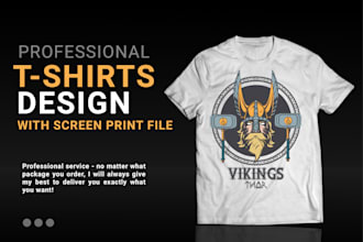 design custom tshirts and merchandise  for screen print