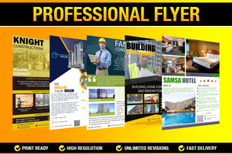 design awesome business , construction flyer or poster