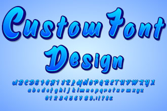 custom font design, lettering, and signature font