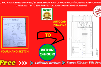 specialize in drafting floorplan from  sketch, scan, or PDF