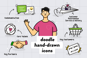 design doodle hand drawn icons for you