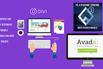 customize divi theme avada theme flatsome theme