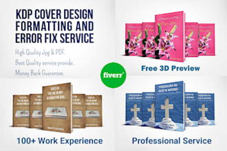 design amazon KDP book cover and fix issues