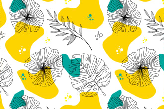 make seamless geometric pattern, floral pattern, surface print, textile design