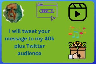 tweet your message  to my twitter audience