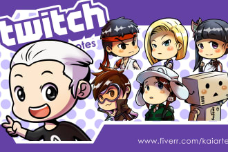 make cute chibi emotes or badges for twitch and discord