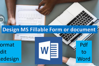quickly redesign format your ms fillable form or document