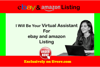 be your virtual assistant for ebay product listing