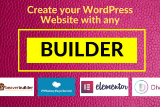 design wordpress website by elementor pro and beaver builder
