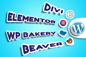 create your website by elementor pro and divi builder