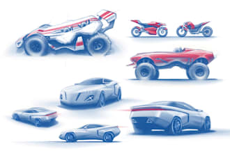 design and sketch the car or vehicle you want