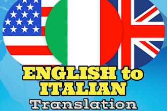 deliver flawless english into italian translations