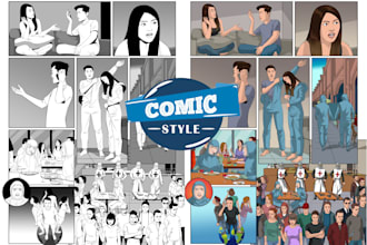 create a comic book and custom illustration
