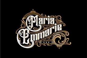 design a vintage lettering logo