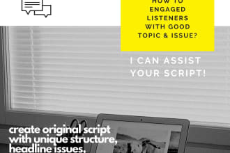 write details a genuine and unique script for your podcast