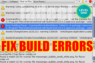 fix unity build errors, ads integration issues and game bugs
