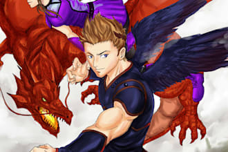create amazing artwork for story book or graphic novel